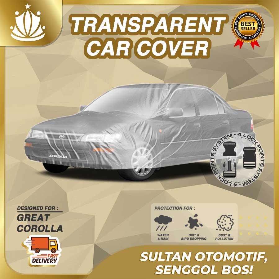 Body Cover Mobil Plastik TEBAL Great Corolla WATERPROOF