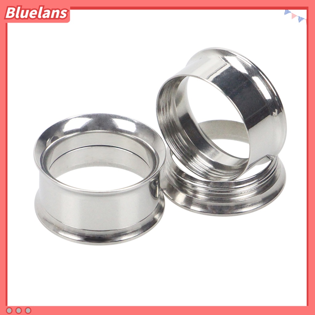 Bluelans 1Pc Ear Expander Solid Color Skin-friendly Stainless Steel Double Flared Ear Gauges