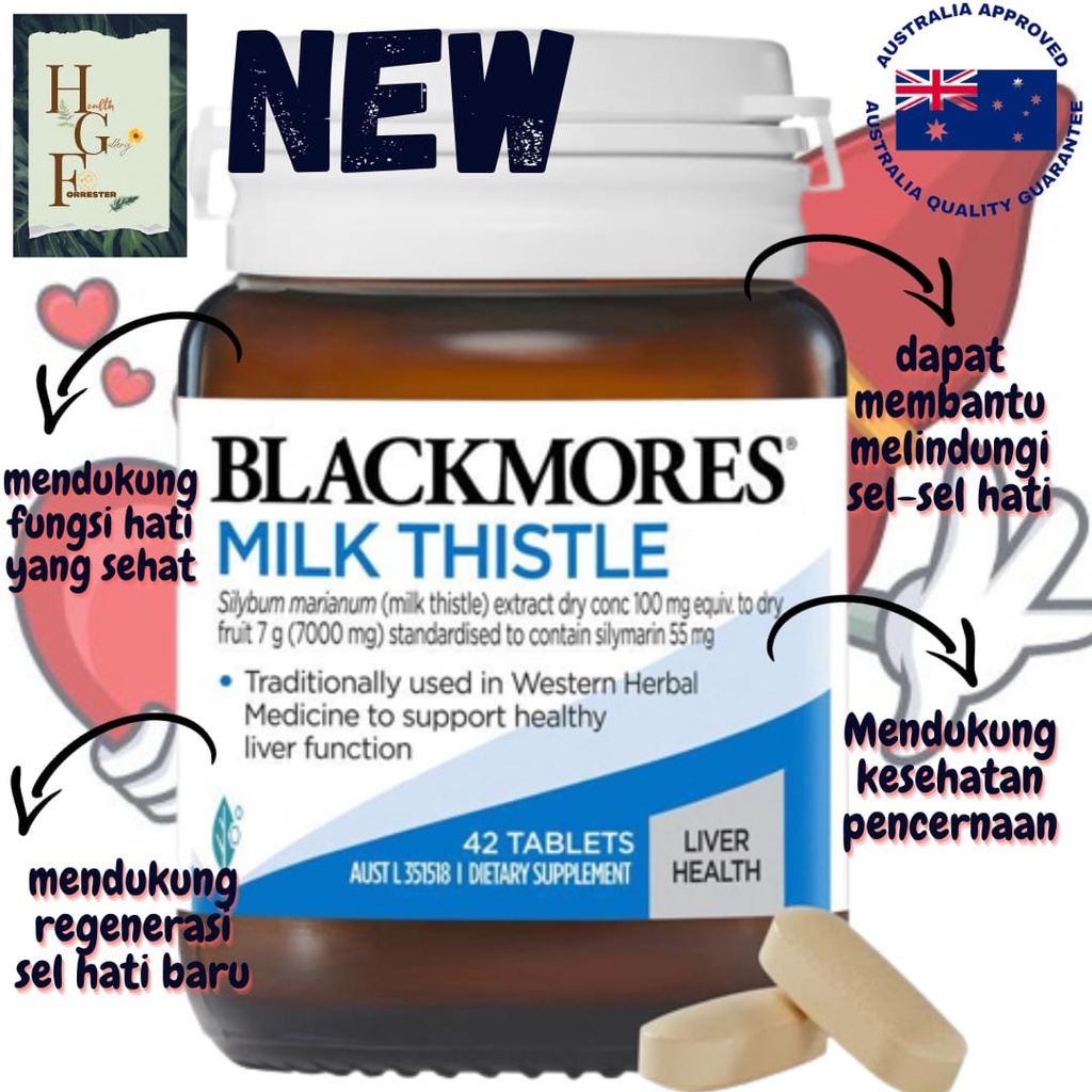 Jual Blackmores Milk Thistle Isi 42 Tablet | Shopee Indonesia