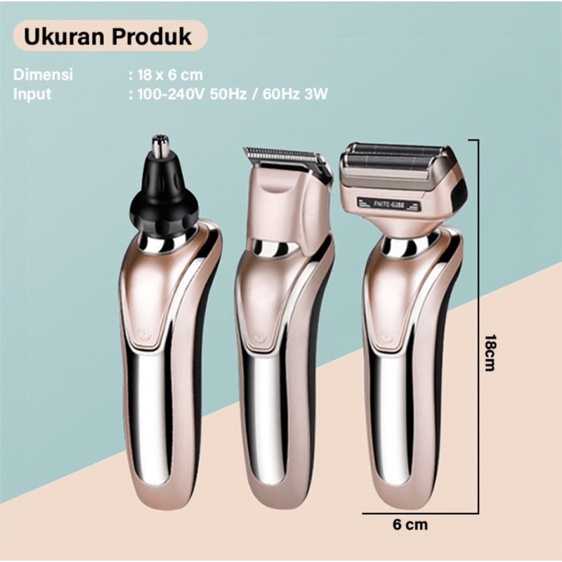 ELITEE GM Bear Alat Cukur Jenggot Kumis Elektrik 3 in 1 Multifungsi Electric Shaver