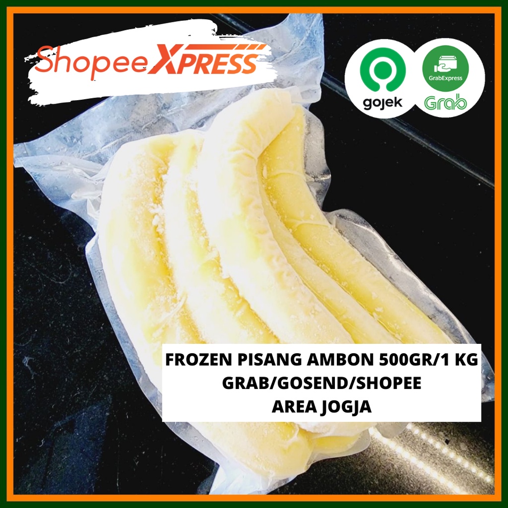 

Frozen PISANG AMBON Fruit / Buah Beku BANANA 500 gr 1kg AREA JOGJA ONLY