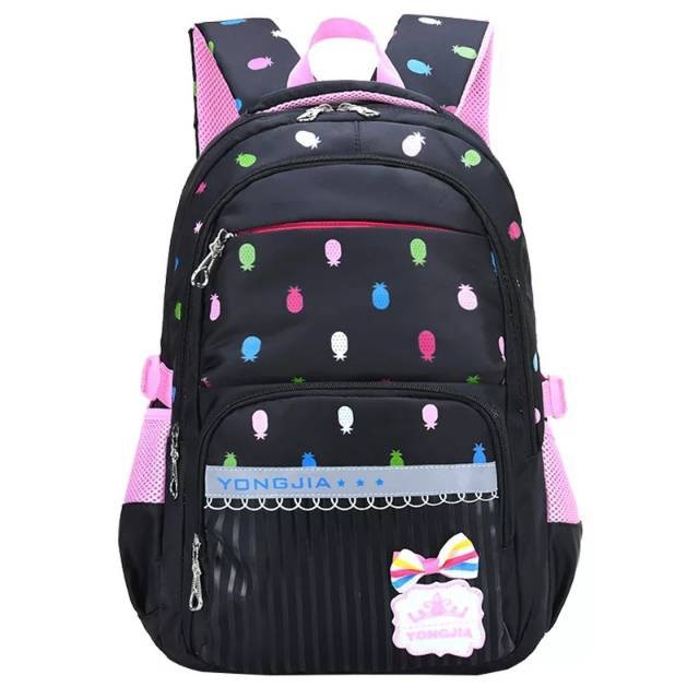 Tas kids sekolah/motif Nanas/Tas Ransel SD TK SMP