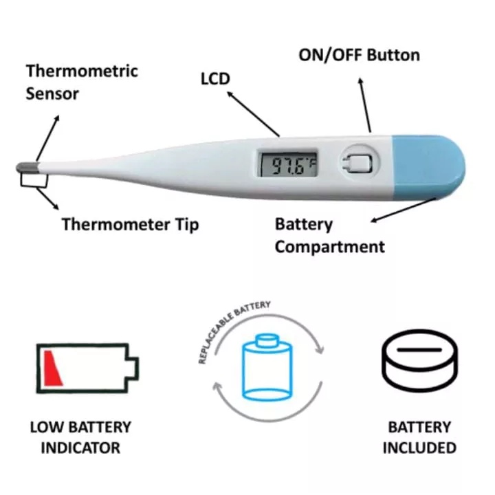 THERMOMETER DIGITAL ALAT PENGUKUR SUHU BADAN TUBUH BAYI BABY ANAK TERMOMETER UKUR MULUT KETIAK