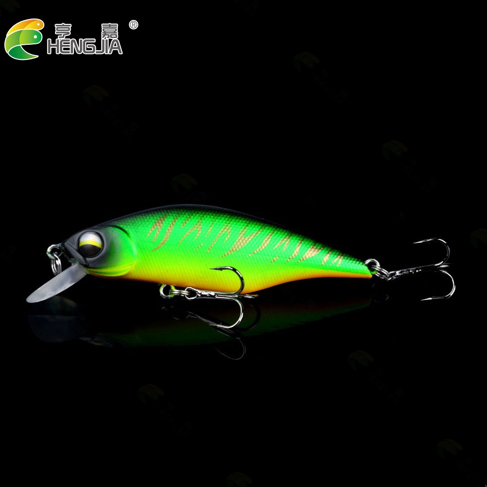 Hengjia 1pc Umpan Pancing Crankbait Ukuran 90mm 11.8g Motif Laser Swimbaits Bass Big Fish Crankbaits Fishing Lure Floating Wobblers for Pike Minnow Lure Fishing Tackle