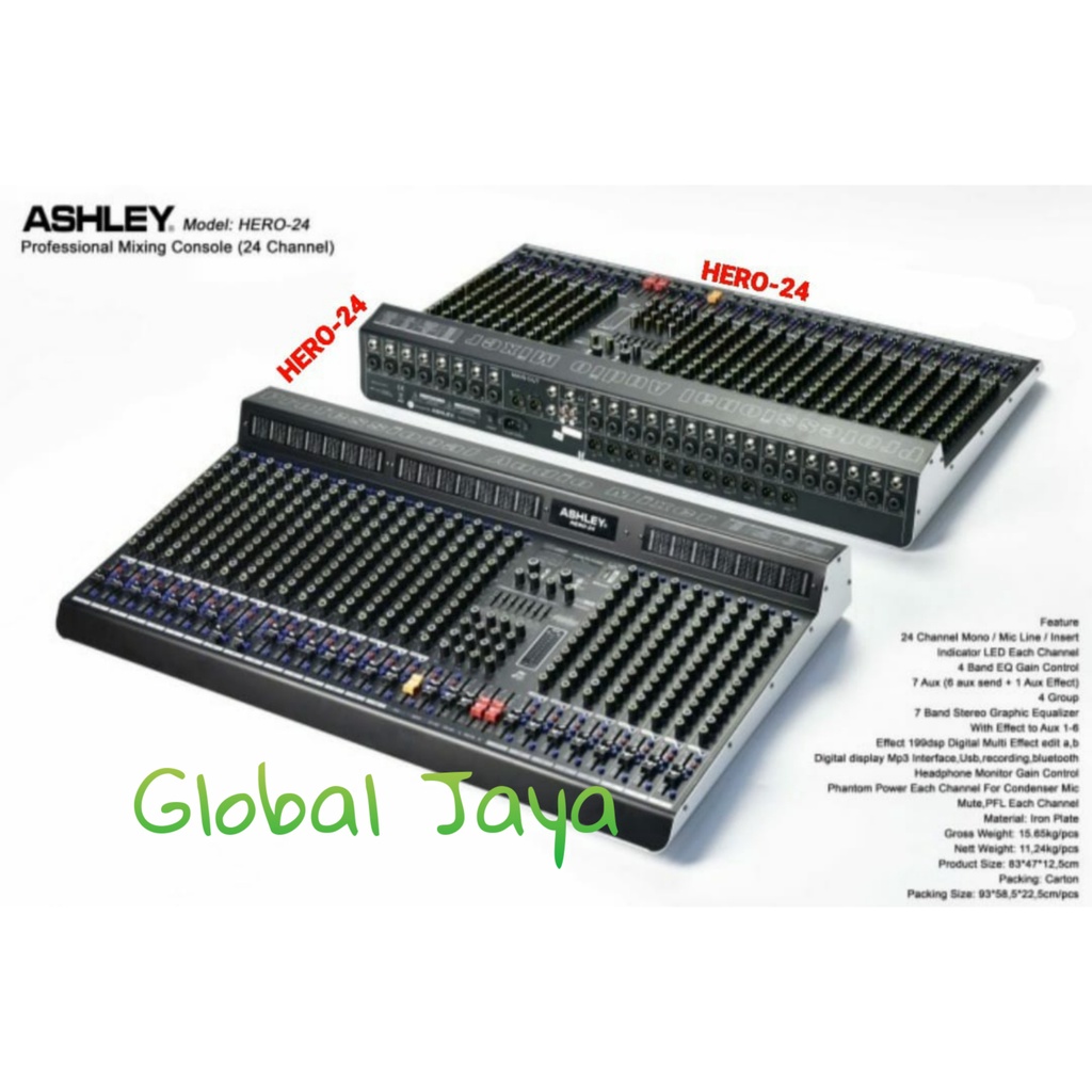 Mixer Audio Ashley Hero24 Hero 24 24channel Original