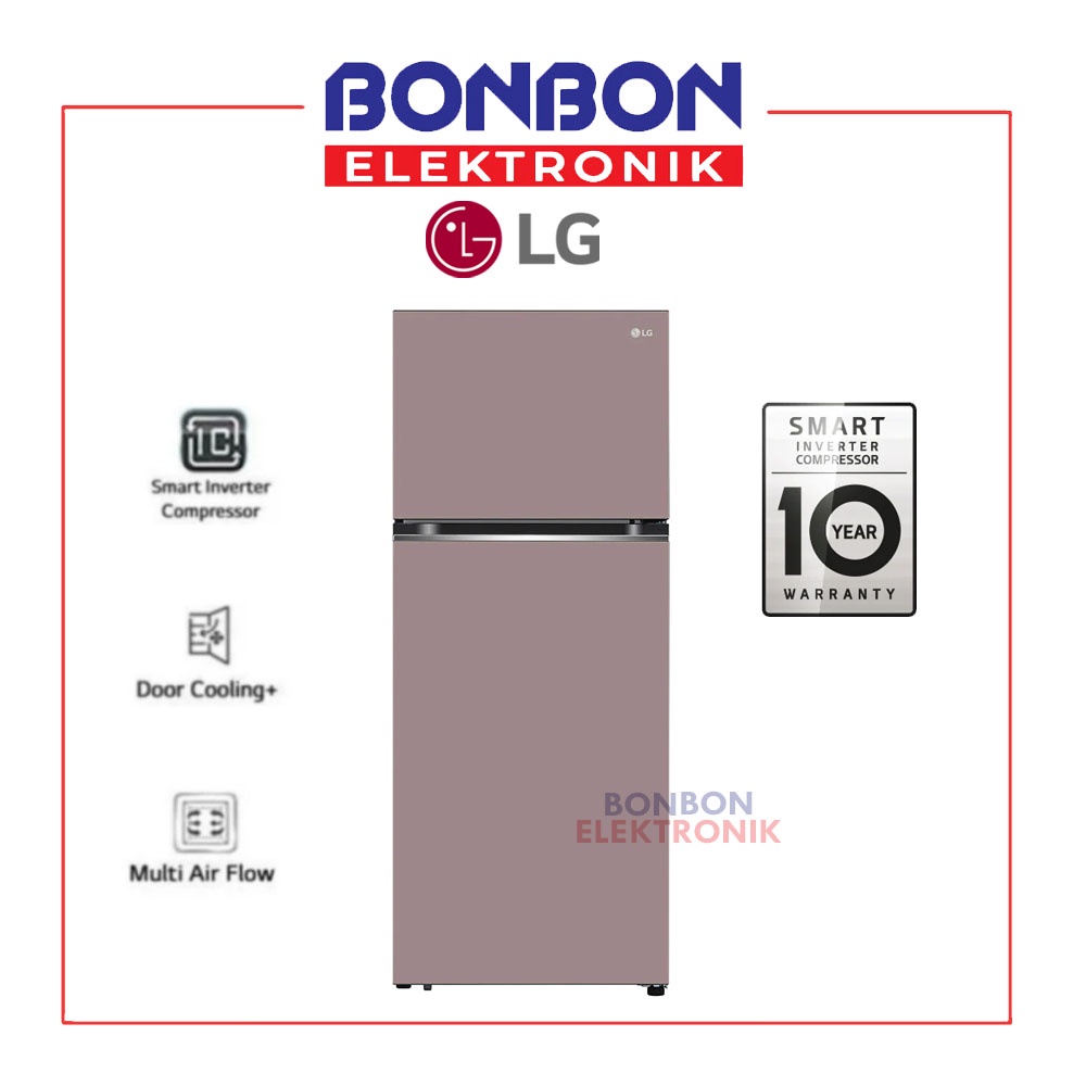 LG Kulkas 2 Pintu Macaron 315L GN-B312PQGP /GN B312PQGP Smart Inverter