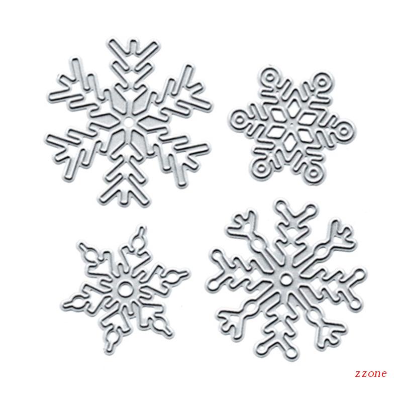 Cetakan Stensil Cutting Dies Motif Snowflake Natal Bahan Metal Untuk Scrapbook / Craft DIY / Dekor