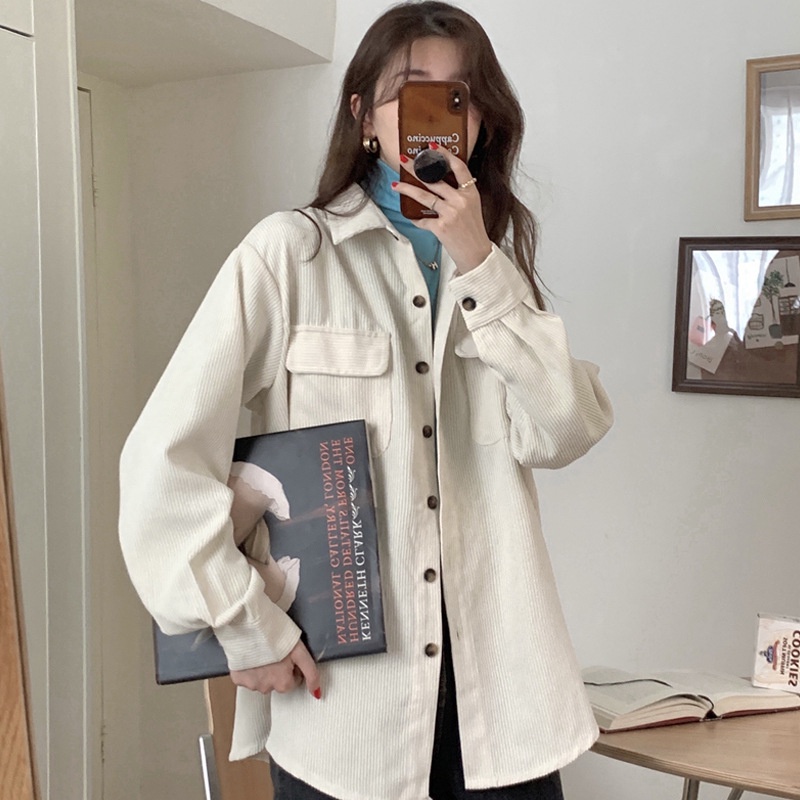 yikoo-S-3XL Oversize kemeja korea blouse wanita atasan top big size