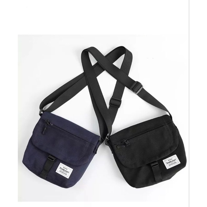 Tas Slempang Pria Kanvas Fashion / Sling Bag Pria / Tas Pria Kerja