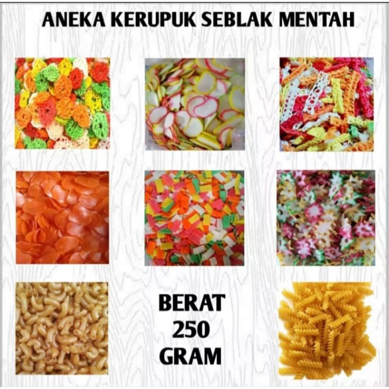 Aneka Kerupuk Seblak dan Toping Seblak