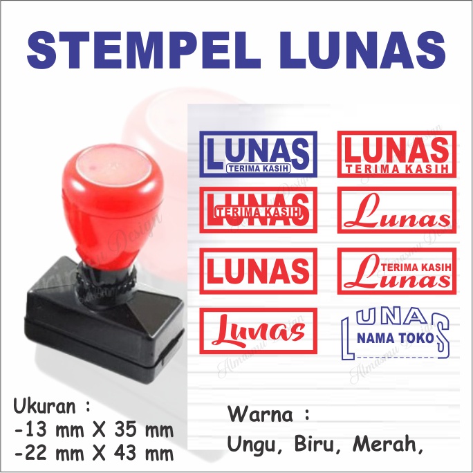 

Stempel LUNAS Praktis Tinggal Pakai