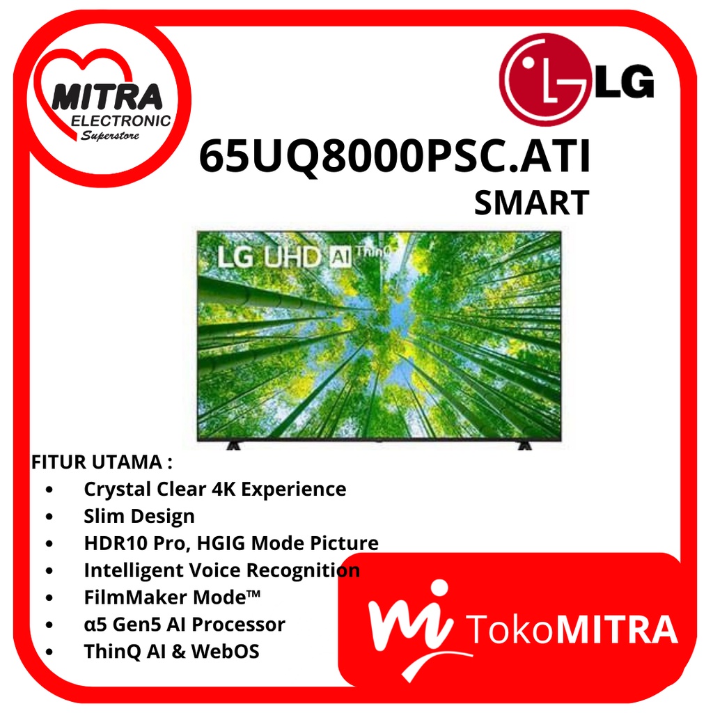 TELEVISI LED 65 LG 65UQ8000PSC.ATI SMART UHD 4K