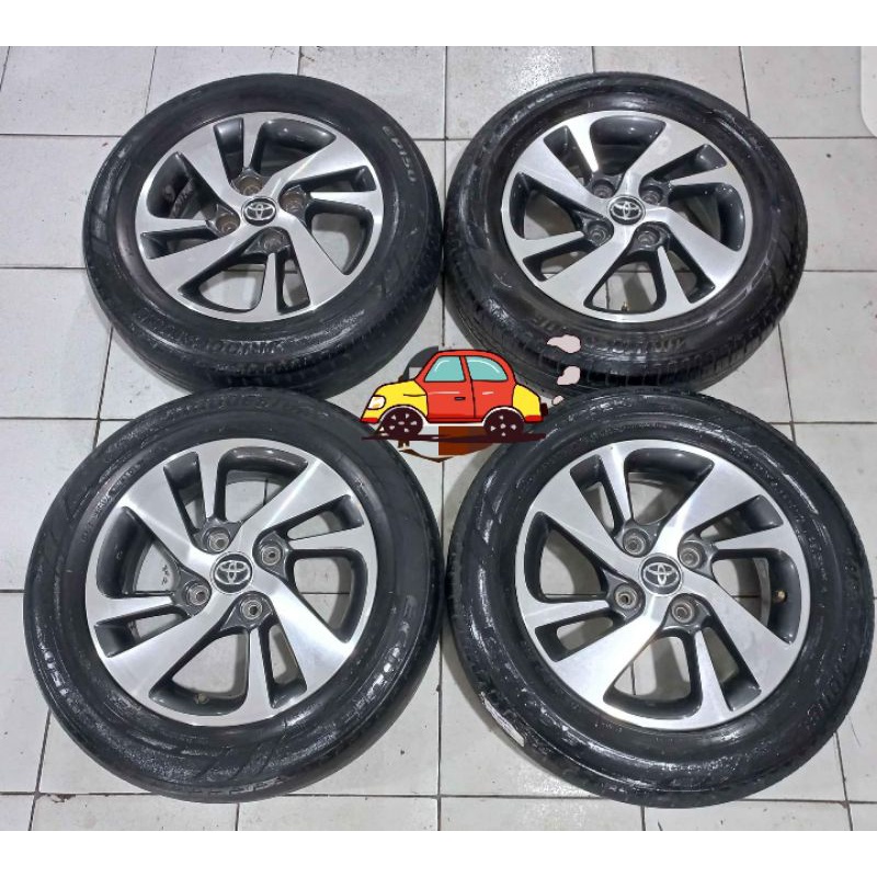 Velg Mobil Pelek Original Toyota Avanza Veloz Ring 15x5 Pcd 4x114,3 + Ban 185 65 R15