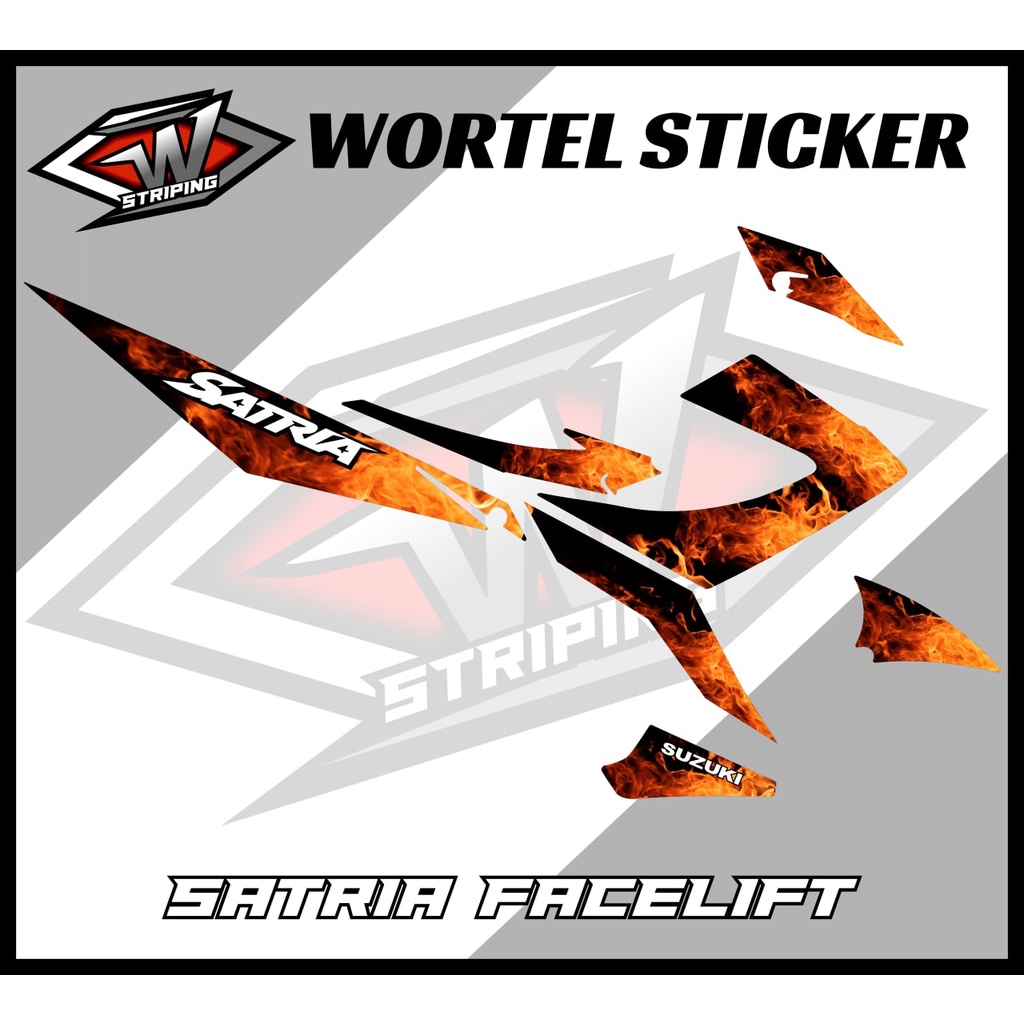 Striping Satria FU Facelift-Decal Stiker Hologram Satria FU Facelift Api
