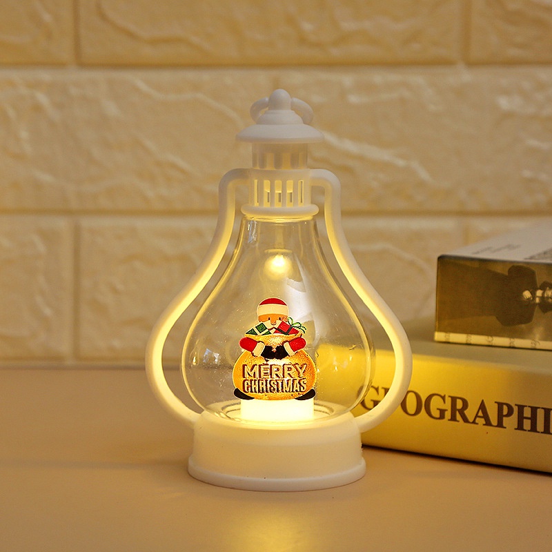 Lampu Lentera Gantung LED Tanpa Api Asap Minyak Kecil Portable Untuk Dekorasi Nataltahun Baru