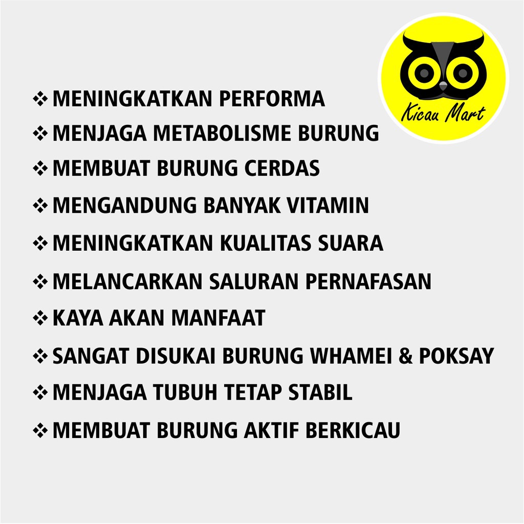 WHASAY PAKAN BURUNG WHASAY PUR VOER MAKANAN BURUNG WAMBIE POKSAY MURAI ULAT JANGKRIK KROTO PKWHS