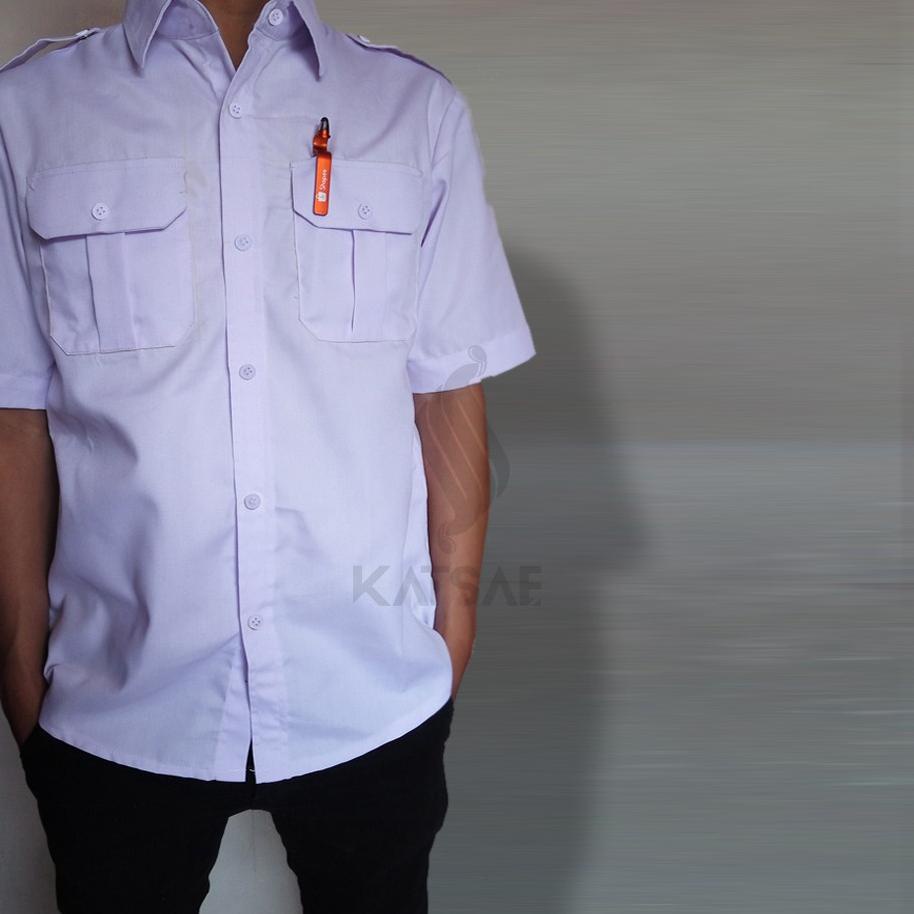 Harga Grosir--Kemeja Putih kemeja pdl pria wanita lengan pendek hem kerja lapangan
