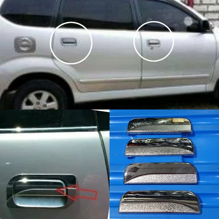COVER HANDLE PEGANGAN PINTU CHROME MOBIL AVANZA - XENIA 2005-2011