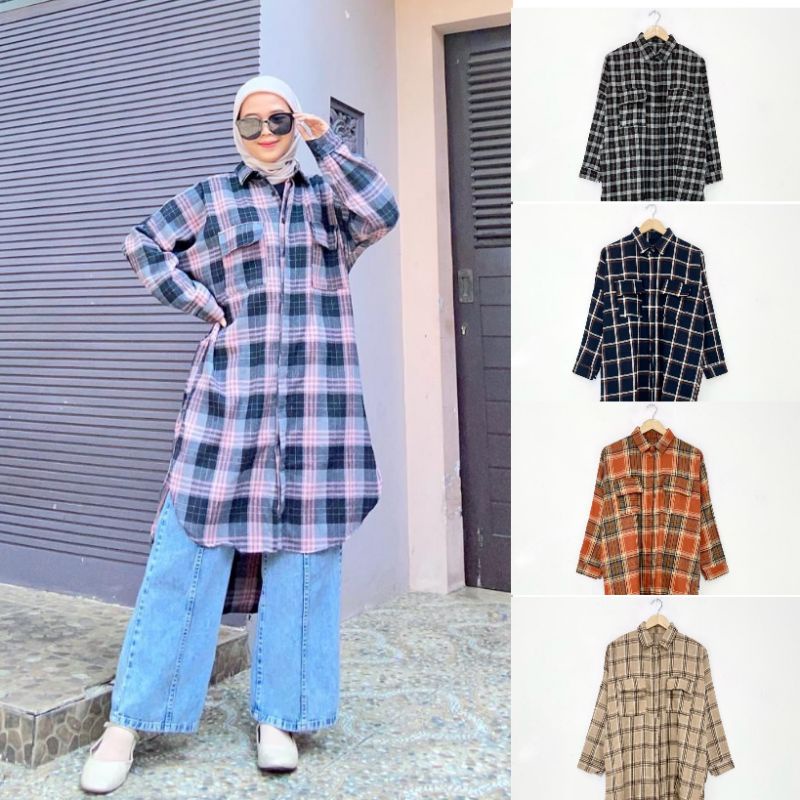 KAWA 29 | Tunik Flanel | Midi Dress Flanel