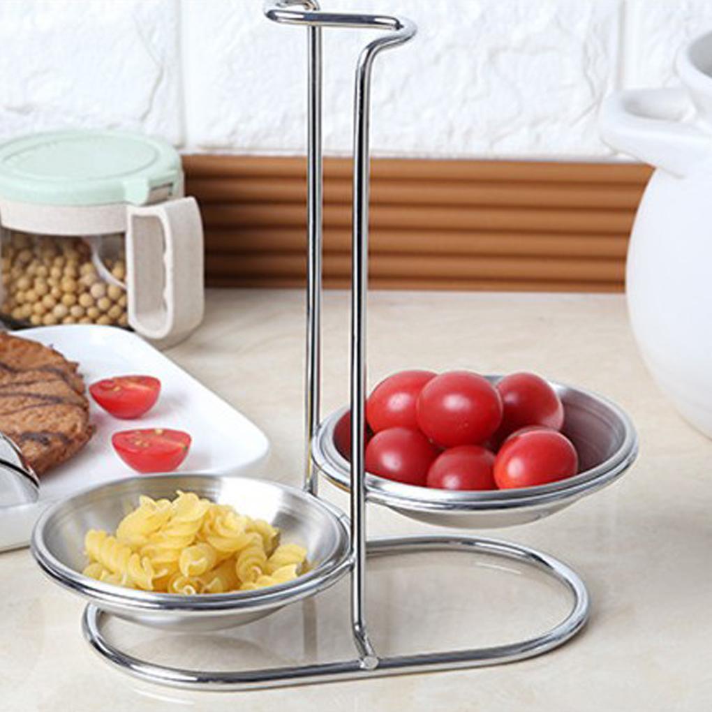 Saringan Sendok Vertikal Dapur Sendok Istirahat Rak Ladle Holder Stainless Stand Double Spoon