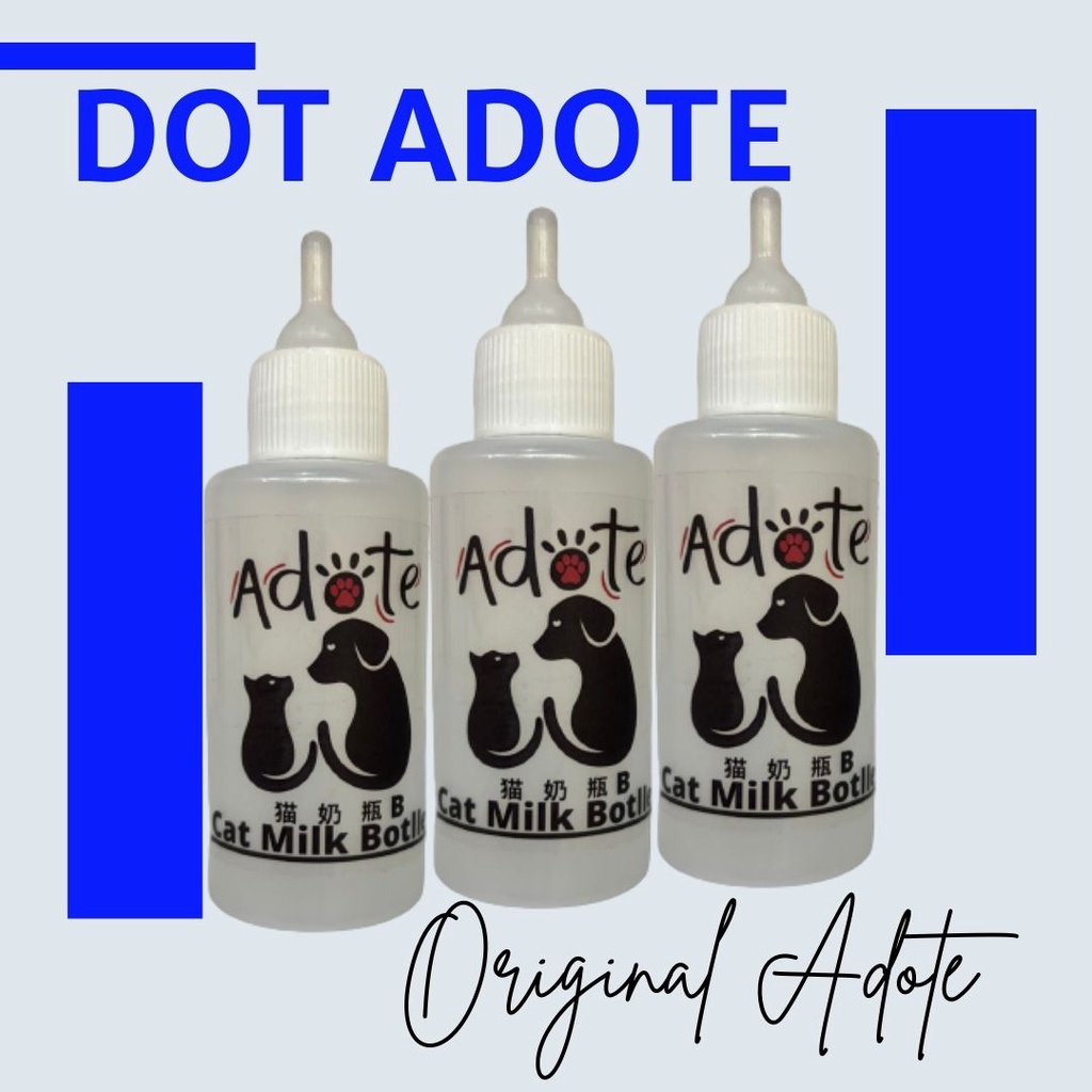 DOT BOTOL SUSU ADOTE ORIGINAL KUCING ANJING KELINCI Nipel Kecil 100ML BOTOL HEWAN FEZONE