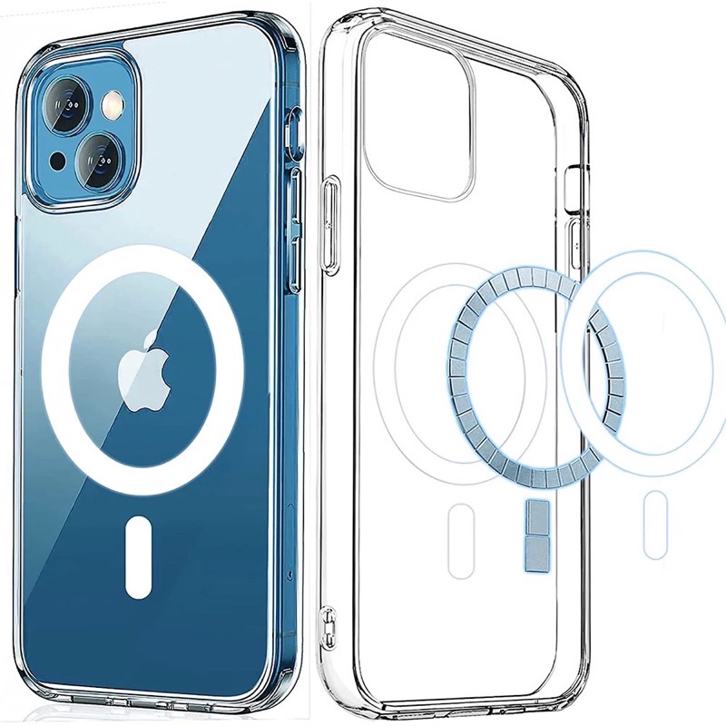 Magsafe Case Magnet Acrylic TPU Clear iPhone X XS XR 11 12 13 14 Plus Pro Max Wireless Charging