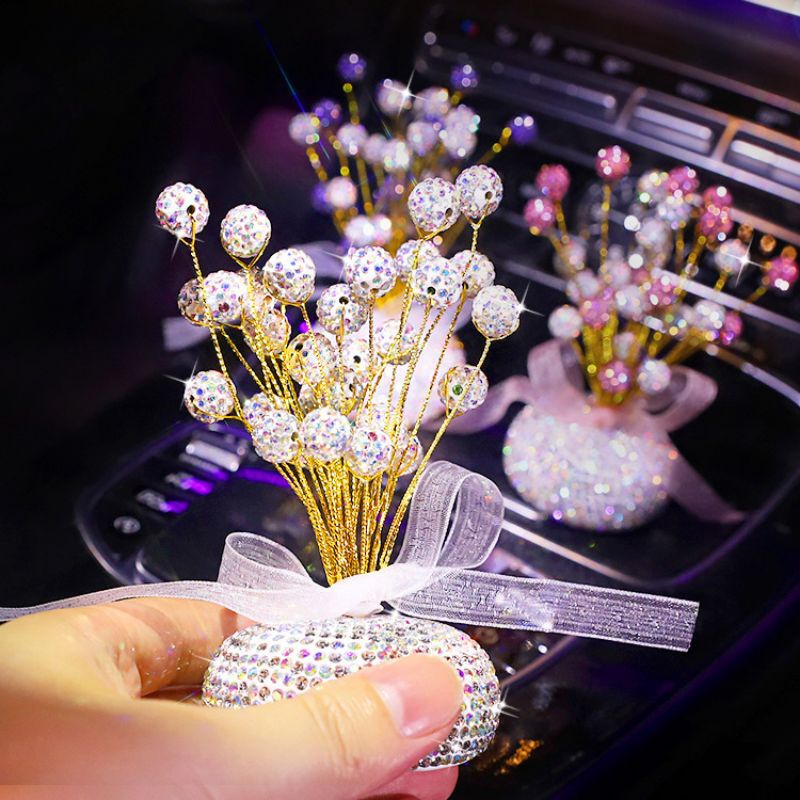 ACC Market88 Balon crystal hiasan mobil blink pajangan dashboard mobil motif balon crystal / mobil premium ballon crystal / baby breath