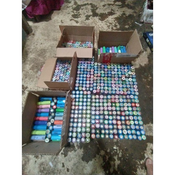 Baterai batrai battray powerbank rakitan tipe 18650 kapasitas 1800-1900mAh real capacity