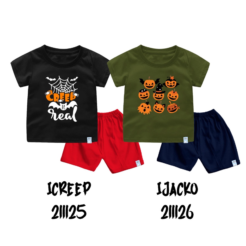 Setelan Bayi &amp; Anak N&amp;F Tema Halloween I Creepy Untuk Usia 6 Bulan - 8 Tahun Bahan Cotton 30s