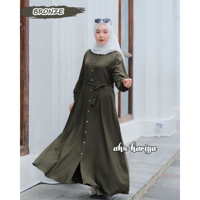 Ardina Dress Mix Katun Triset//Gamis Muslimah//Gamis Ori Aku Karissa