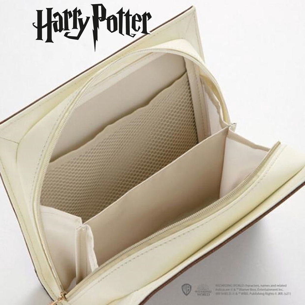 ✺Sera Sera Harry Potter Periferal Lucu Tempat Pensil Tas Kosmetik Hogwarts College Tas Penyimpanan Gaya Inggris Kecil Tas Penyimpanan