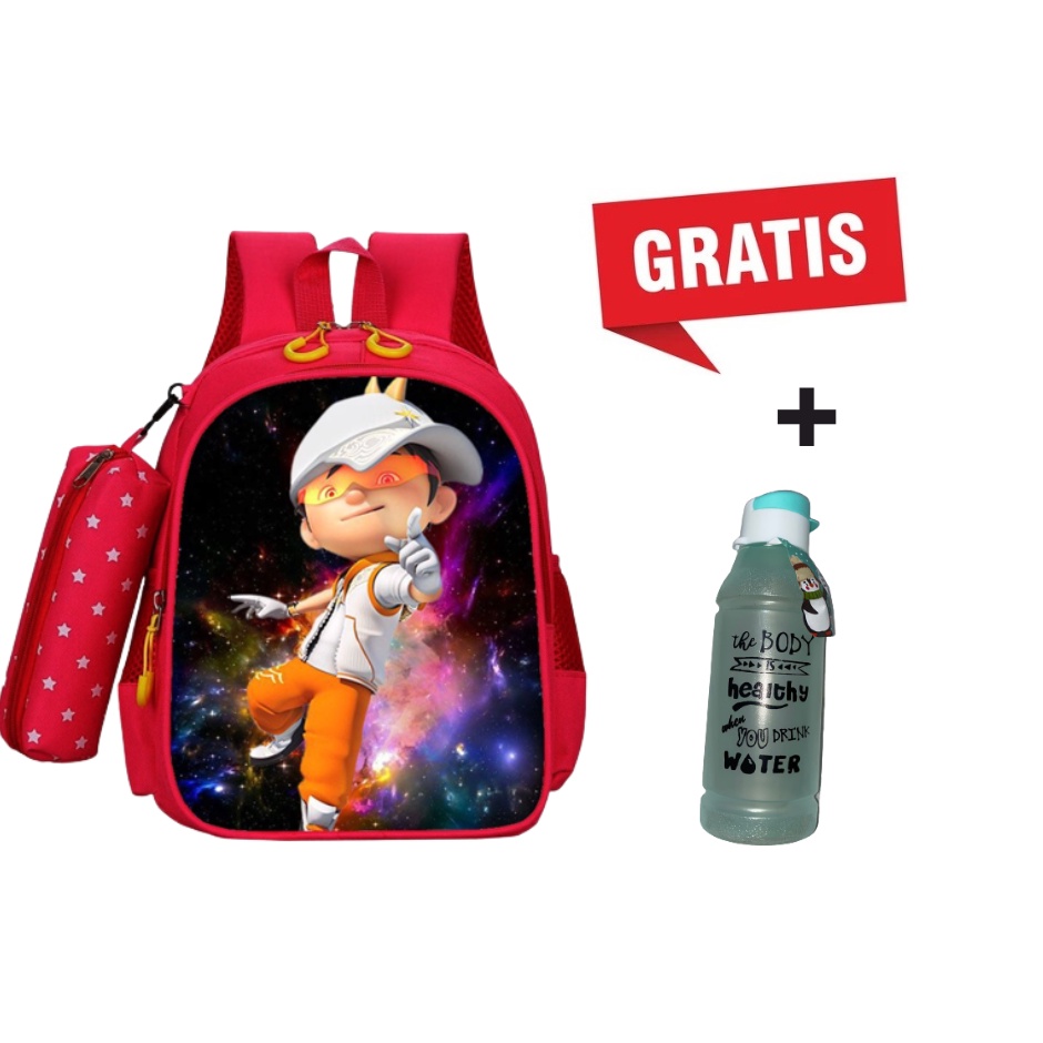 Tas Ransel Backpack Anak Sekolah untuk Paud/TK Geratis Botol Minuman