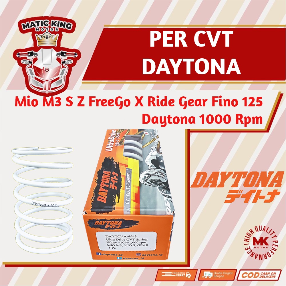 DAYTONA Per CVT Mio M3 S Z GT Fino X-Ride Freego Gear 125cc Racing 1000 RPM