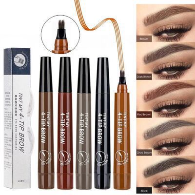 Automatic Pensil Alis Bercabang Empat Eyebrow Pencil Tahan Air PigmenOriginal 4 Warna