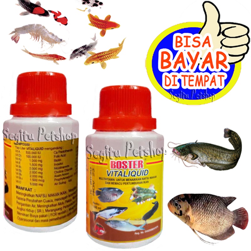 VITAMIN IKAN GURAME LELE NILA PENGGEMUK MAS PATIN BOSTER VITALIQUID