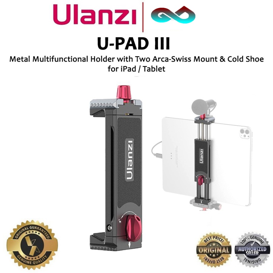 Ulanzi U-PAD III Metal Tablet Holder Tripod Mount with Cold Shoe