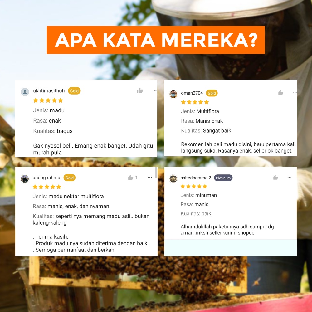 (Langsung Peternak) Madu Mentah Murni Asli 1 Kg Alami