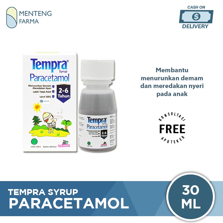 Tempra Syrup 30 mL - Pereda Demam dan Nyeri Khusus Anak-anak