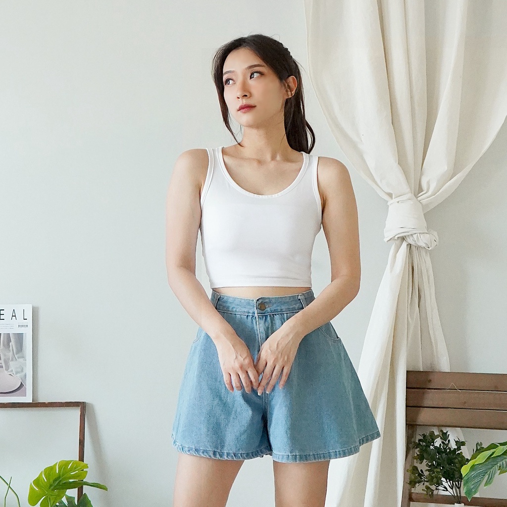 Tank Top Basic Sport Bra Tanktop Wanita Polos Crop Top 179