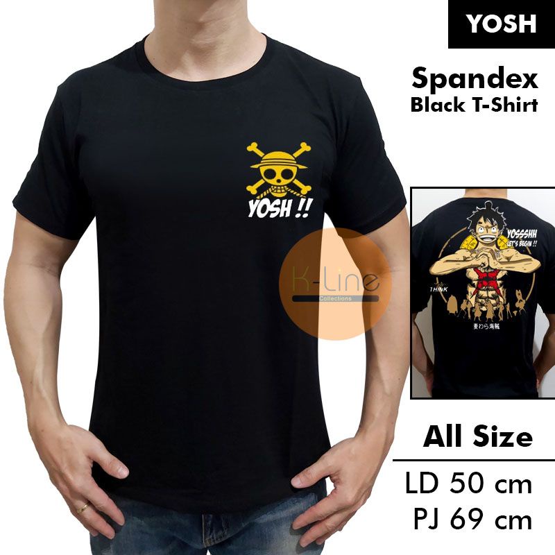 KAOS PRIA ONE PIECE LUFFY YOSH KAOS DISTRO ANIME KOMIK KARTUN