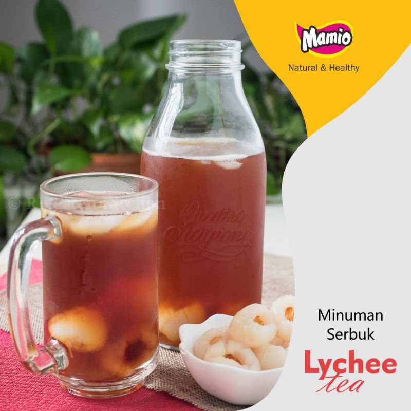 MINUMAN BUBUK LYCHEE TEA MAMIO 500 G