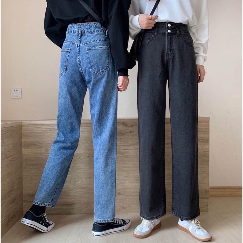 celana jens wanita fashion Import /  celana jeans highwaist wanita loose/ celana jeans straight premium gadis