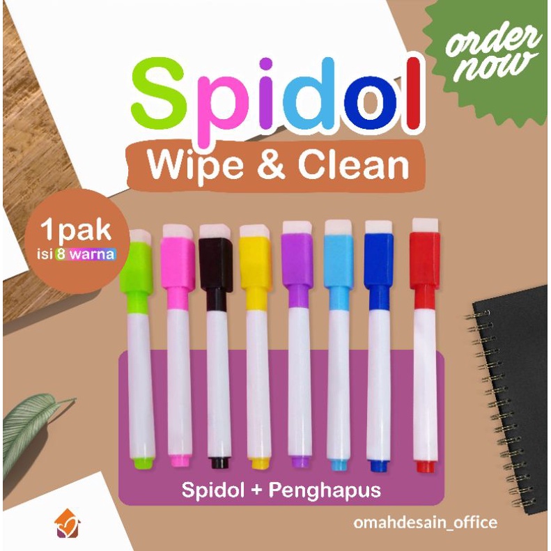 

SPIDOL MINI WIPE AND CLEAN | SPIDOL BANYAK WARNA