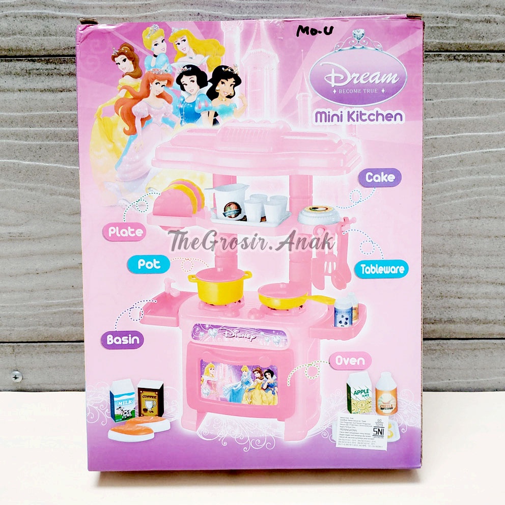 Mini Kitchen Set Princess Mainan Peralatan Dapur Berbie Masak-masakan