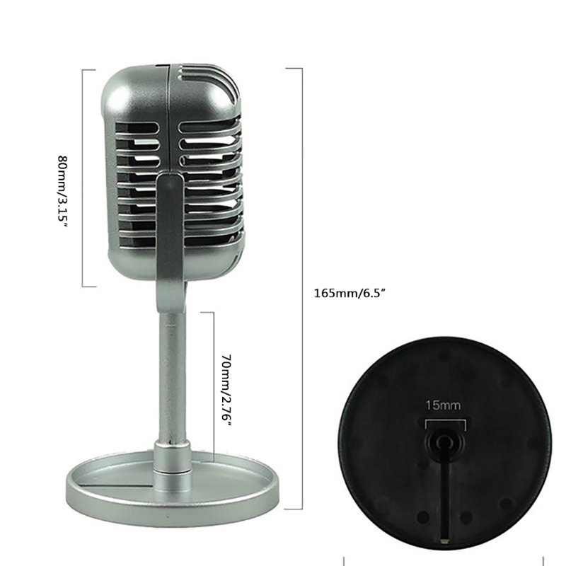 Vivi Alat Peraga Mikrofon Vintage Yang Ditingkatkan Model Retro Microphone Stage Table Decoration