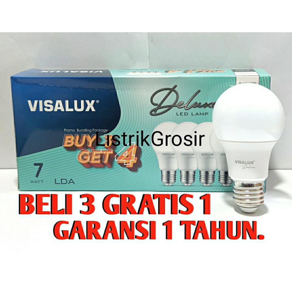 Lampu Bohlam Led VISALUX Paket Beli 3 Gratis 1 3w 5w 7w 9w 11w 14 Watt