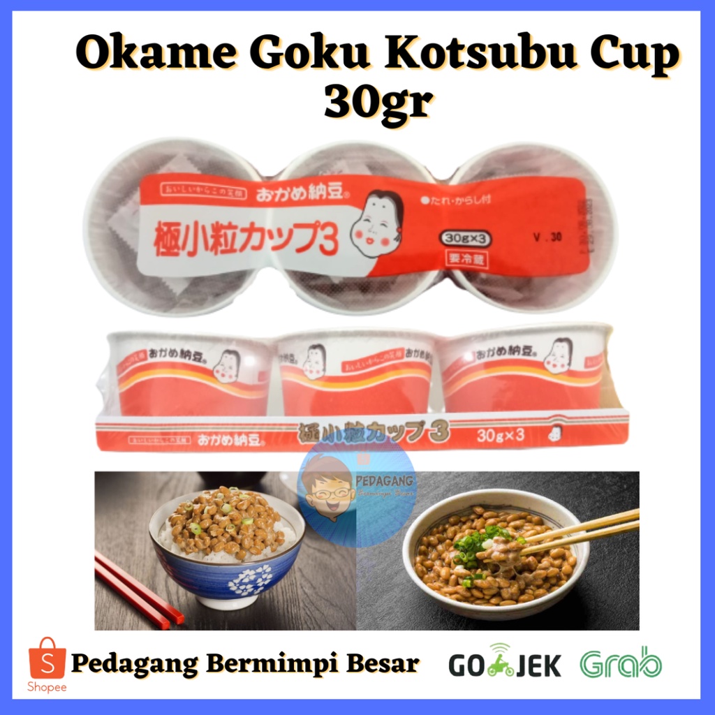 Okame Goku Kotsubu Cup 30gr / Tempe fermentasi Jepang/ Natto dr Jepang/Tempe Jepang/Makanan enak Jepang