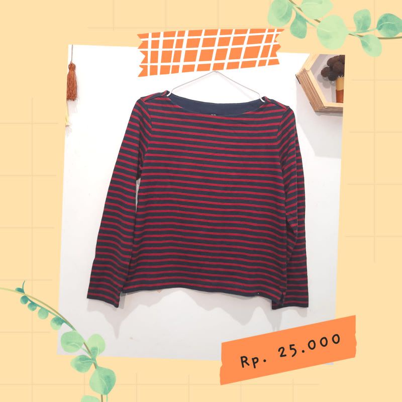 kaos garis uniqlo