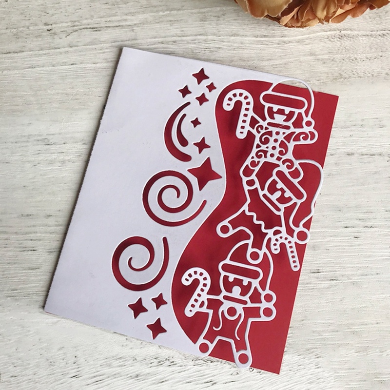 Cutting Dies Emboss Desain Gingerbread Man Tema Natal Untuk Membuat Kartu Natal / Scrapbook / Album DIY
