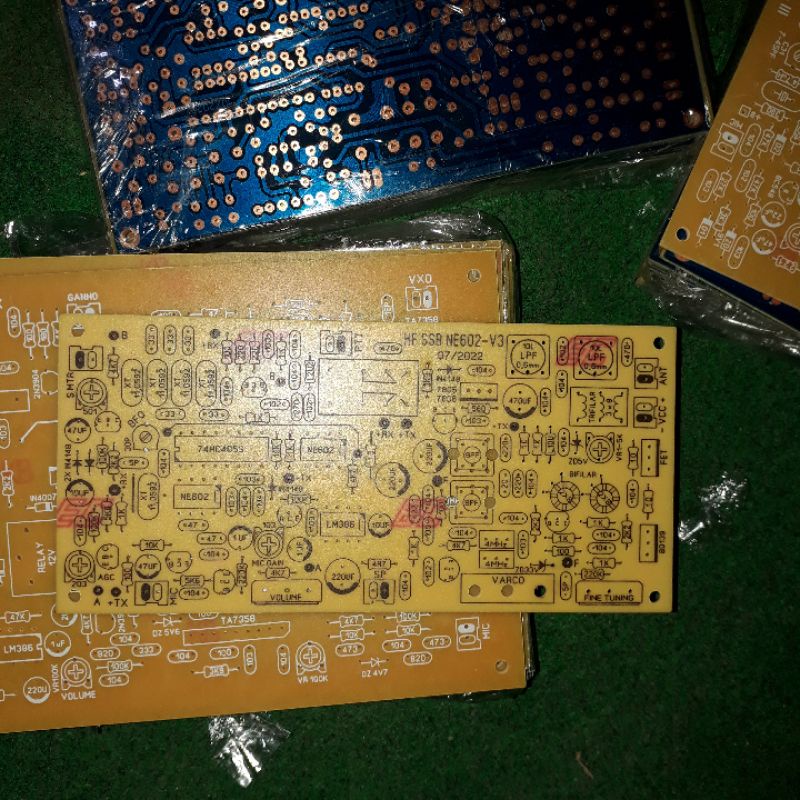 pcb ssb hf radio kit VEhRa 2xne602-TAPHONOX V3 include linuer 5-15watt